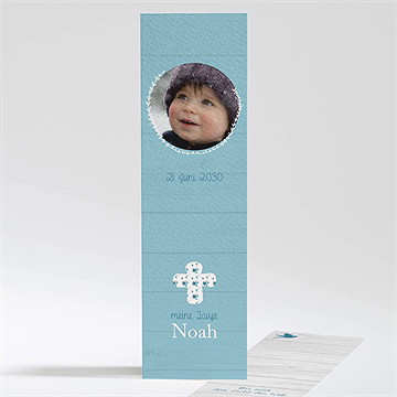 Andenken Taufe blaue schleife