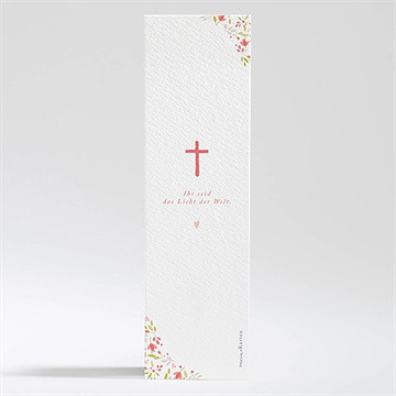 Andenken Taufe zarte rosa blumen - Vue 2