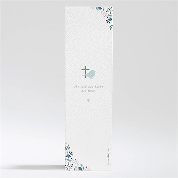 Andenken Taufe zarte blaue blumen - Vue 2