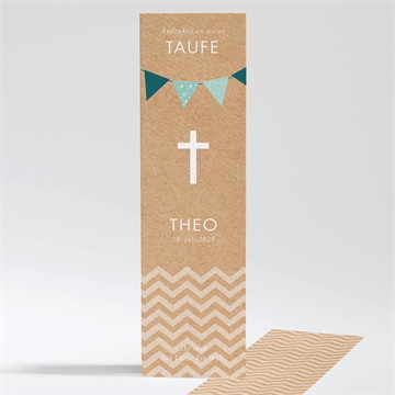 Andenken Taufe blaue girlande