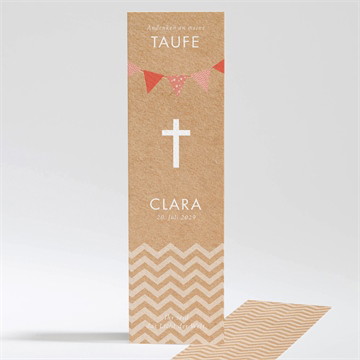 Andenken Taufe rosa girlande