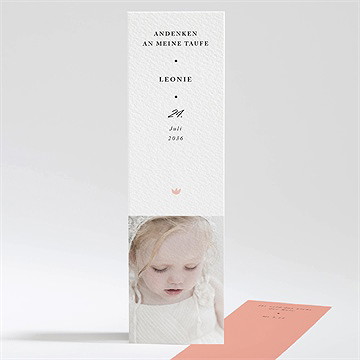 Andenken Taufe kartentrio rosa