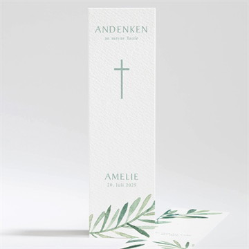 Andenken Taufe runder blumenkranz - gold