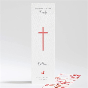 Andenken Taufe Pflanzenschmuck rot