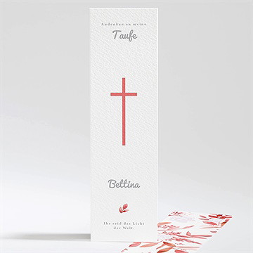 Andenken Taufe pflanzenschmuck rot