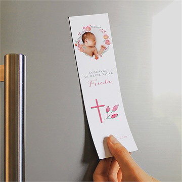 Andenken Taufe rosenkranz - magnet - Vue 2