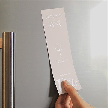 Andenken Taufe kupfer schrift - magnet - Vue 2