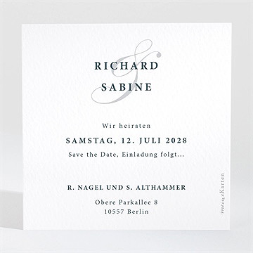 Save the Date Karte schlicht & elegant - Vue 2