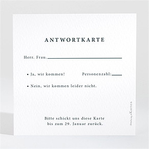 Antwortkarte Hochzeit schlicht & elegant