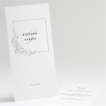 Menükarte Hochzeit schlicht & elegant