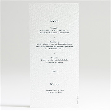 Menükarte Hochzeit Schlicht & Elegant - Vue 2