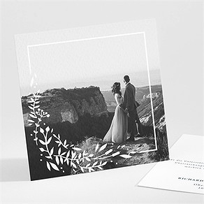 Dankeskarte Hochzeit schlicht & elegant