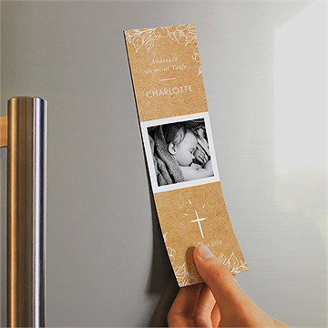 Andenken Taufe veredelung auf kraft - magnet - Vue 2