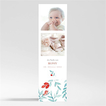 Andenken Taufe Blumenfrische - Magnet