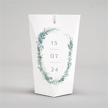 Geschenkbox Hochzeit aquarell poesie mit initiale 2 - Vue 4