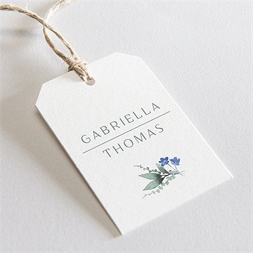 Geschenkanhänger Hochzeit aquarell poesie mit initiale