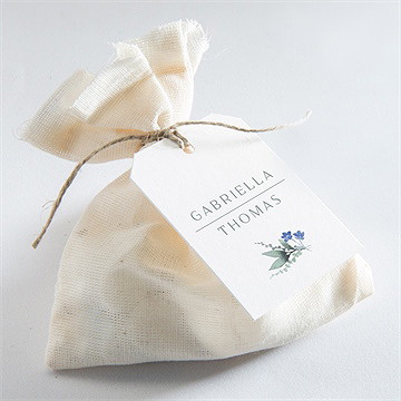 Geschenkanhänger Hochzeit aquarell poesie mit initiale - Vue 2