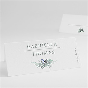 Tischkarte Hochzeit aquarell poesie mit initiale