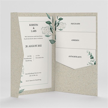 Hochzeitseinladung intime blätterwelt - Vue 2