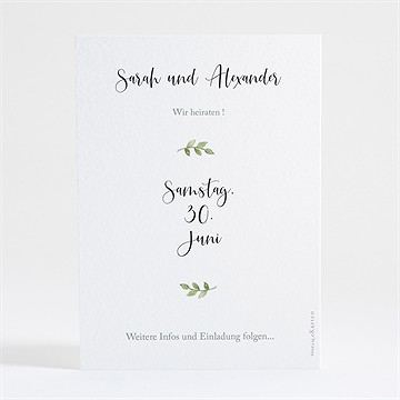 Save The Date Karte Blättertanz