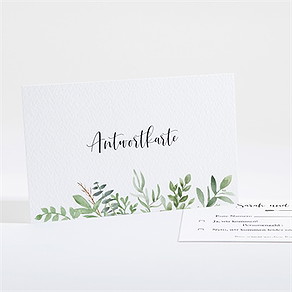 Antwortkarte Hochzeit blättertanz