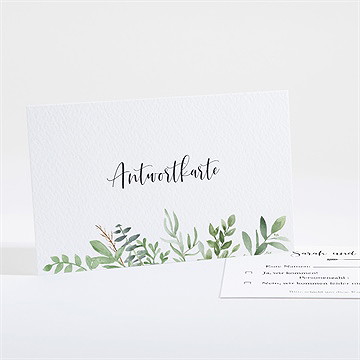 Antwortkarte Hochzeit blättertanz