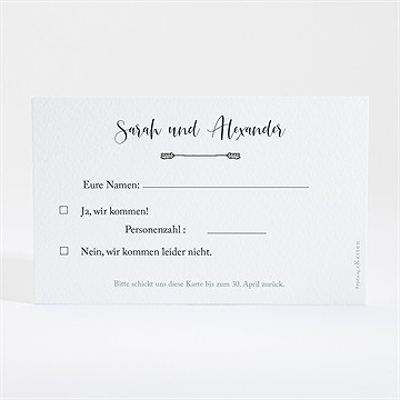 Antwortkarte Hochzeit blättertanz - Vue 2