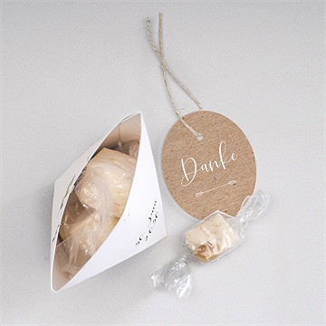 Geschenkbox Hochzeit Blättertanz - Schachtel - Vue 3