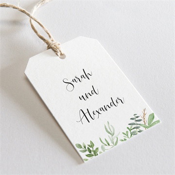 Geschenkanhänger Hochzeit blättertanz