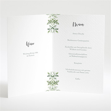 Menükarte Hochzeit blättertanz - Vue 2