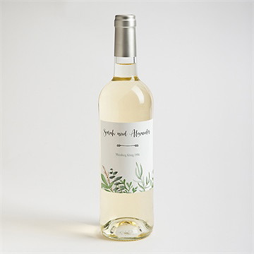 Flaschenetikett Hochzeit blättertanz - Vue 2