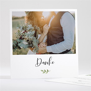 Dankeskarte Hochzeit blättertanz
