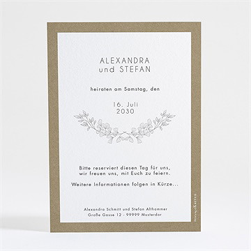 Save The Date Karte Festlichkeiten - Vue 2