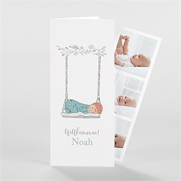 Geburtskarte süßer schlaf - fotostreifen