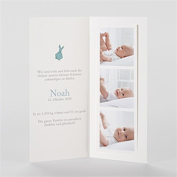 Geburtskarte süßer schlaf - fotostreifen - vue 2