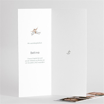 Geburtskarte vogelgesang - fotostreifen - vue 3