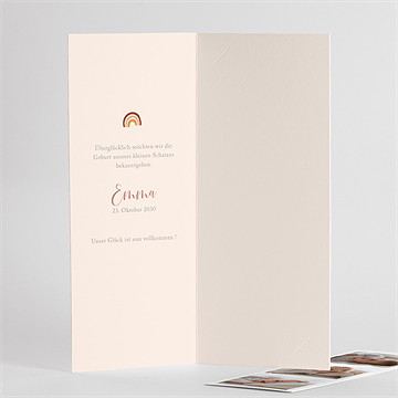 Geburtskarte rosa kleidchen - fotostreifen - vue 3