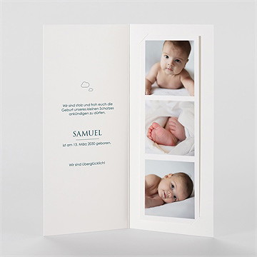 Geburtskarte collage - fotostreifen - Vue 2