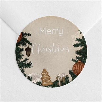 Sticker Weihnachten tannenzweige