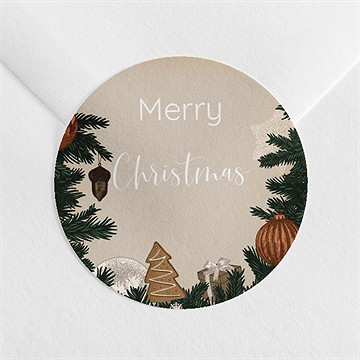 Sticker Weihnachten Tannenzweige