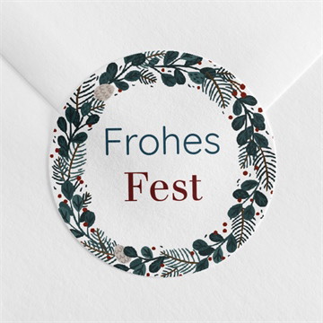 Sticker Weihnachten lorbeerkranz