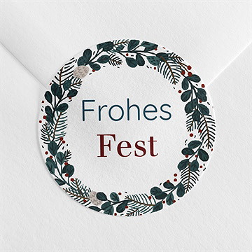 Sticker Weihnachten Lorbeerkranz