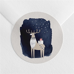 Sticker Weihnachten rentier
