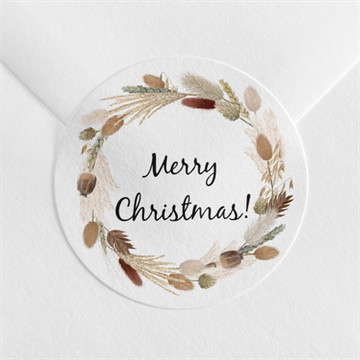 Sticker Weihnachten Weizenkranz