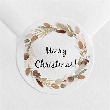 Sticker Weihnachten Weizenkranz