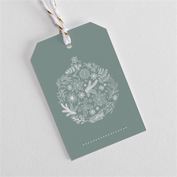 Geschenkanhänger Weihnachten florale weihnachtskugel