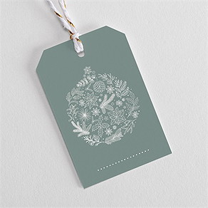 Geschenkanhänger Weihnachten florale weihnachtskugel