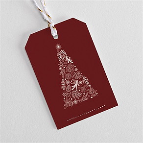 Geschenkanhänger Weihnachten roter tannenbaum
