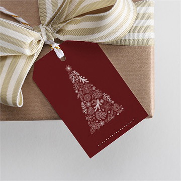 Geschenkanhänger Weihnachten roter tannenbaum - Vue 3