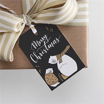 Geschenkanhänger Weihnachten eisbären - Vue 2